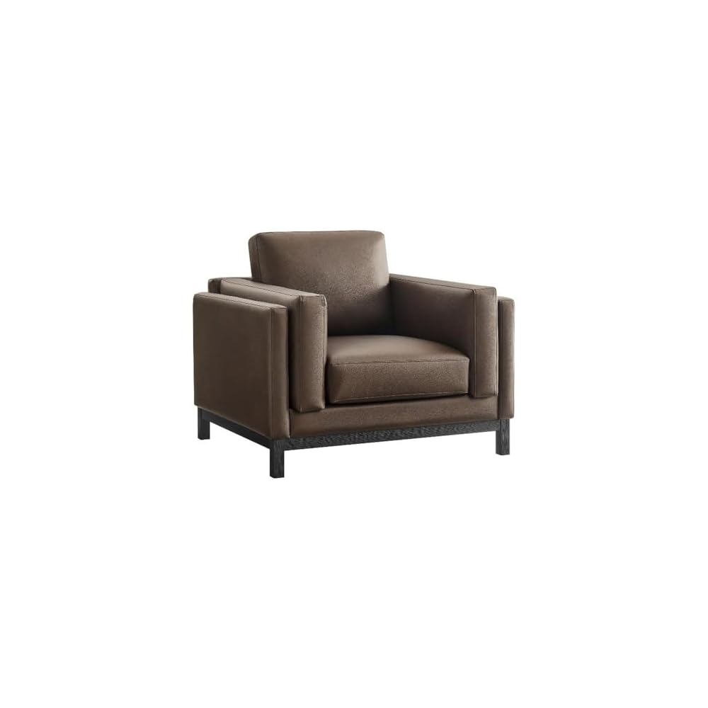 Modway Roscoe Fabric Armchair in Mist - Comfortable Deep Seat Accent Chair with Arms for Living Room or Bedroom