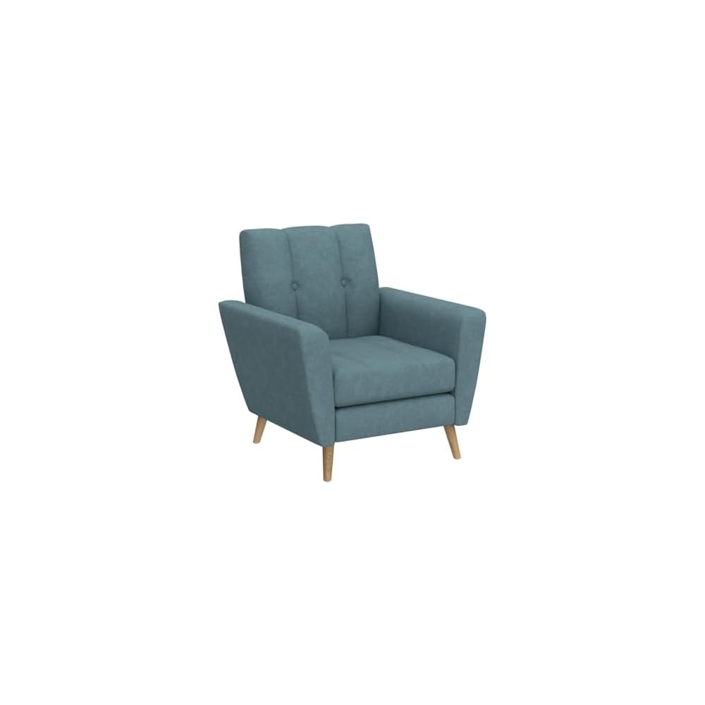 Christopher Knight Home Treston Mid-Century Modern Fabric Club Chair, Blue / Natural
